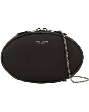 Giorgio Armani Chain-Link Clutch Bag - Black