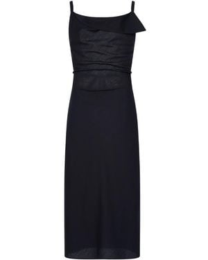 The Row Logo Dress - Blue
