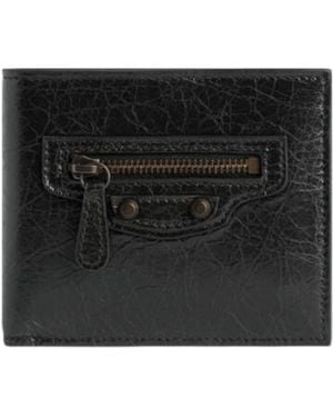 Balenciaga Le City Square Folded Wallet - Black