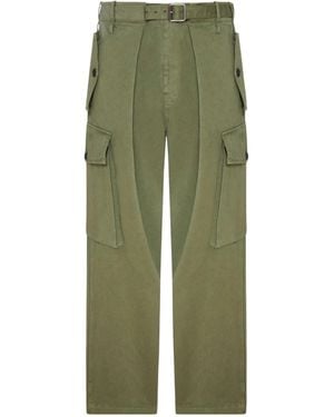 Loewe Belted Cargo Pants - Green