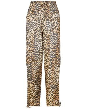 Ganni Satin Prnt Trs Ld99 - Natural