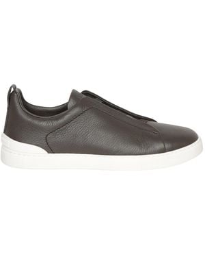 ZEGNA Triple Stitch Trainers - Brown