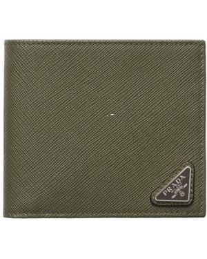Prada Saffiano Leather Wallet - Green