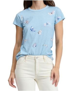 Rag & Bone Crew Neck Short-Sleeved T-Shirt - Blue