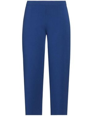 Max Mara Loose Knit Cropped Trousers - Blue