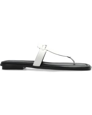 MICHAEL Michael Kors Logo-Plaque Flip-Flops - White