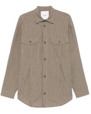 Nanushka Checked Flap-Pocket Shirt - Brown