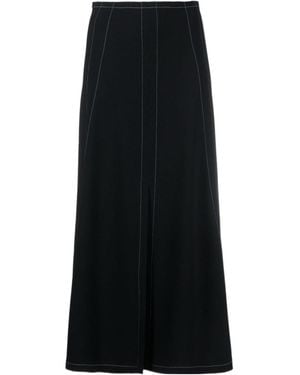 Stella McCartney Front-Slit Midi Skirt - Black