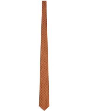 Lardini Patterned Silk Tie - White