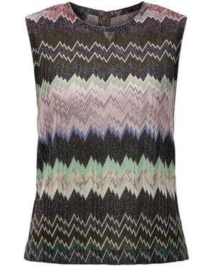 MISSONI(ミッソーニ) ニット タンクトップ レディース トップス MISSONI ミッソーニ⭐︎ノースリーブニット タンクトップ - メルカリ