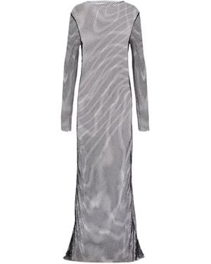TOVE Embellished Mesh Maxi Dress - Grey
