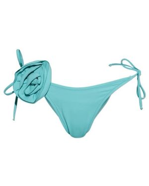 Moschino Rose-Appliqué Bikini Bottoms - Blue
