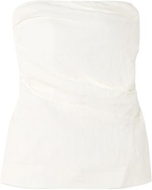 TOVE Izel Linen Bandeau Top - White