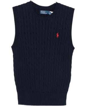 Polo Ralph Lauren Cable Knit Sleeveless Jumper - Blue