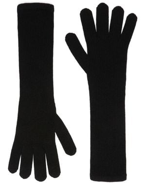 Max Mara Long Cashmere Gloves - Black