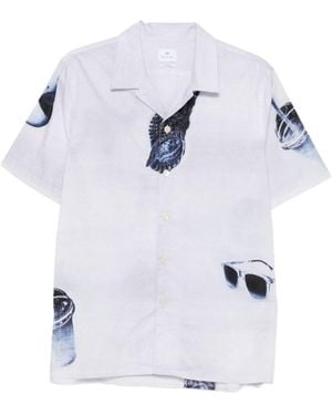 Paul Smith Paul Smith Short Sleeve All-Over Print Shirt - White