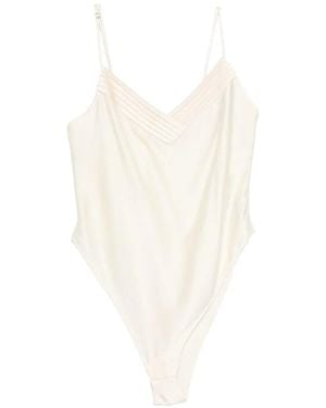 forte_forte V-Neck Bodysuit - White