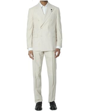 Lardini Feeling Double-Breasted Suit - White
