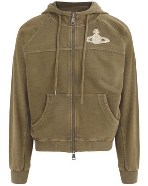 Vivienne Westwood Raglan Zip Hoodie - Green