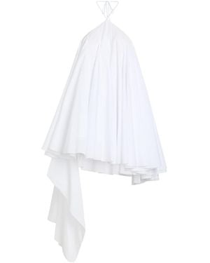 Jacquemus Cotton Halterneck Mini Dress - White