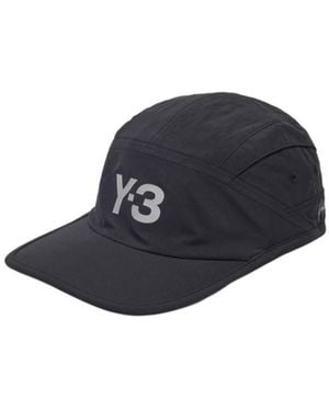 Y-3 Logo-Print Paneled Baseball Cap - Blue