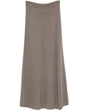 Lisa Yang Torie A-Line Midi Skirt - Brown