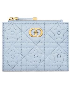 Dior Caro Dahlia Wallet - Blue