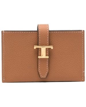 Tod's T Timeless Leather Wallet - Brown