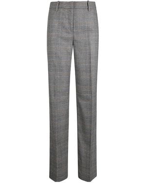 True Royal Checked Wide-Leg Trousers - Grey