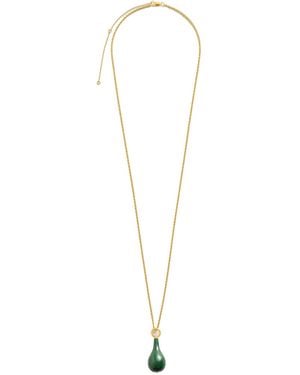 TOTEME Jade Drop-Pendant Necklace - White