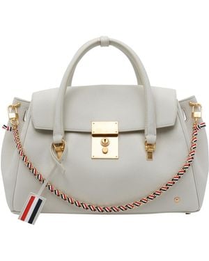 Thom Browne Mrs.Thom Rwb Stripe Luggage Bag - White