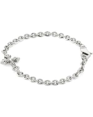 Emanuele Bicocchi Avelli Cross Charm Bracelet - White