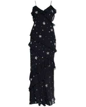 LoveShackFancy Rialto Ruffled Maxi Dress - Black