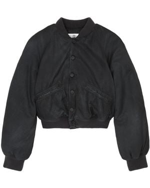 MM6 by Maison Margiela Raglan-Sleeved Bomber Jacket - Black