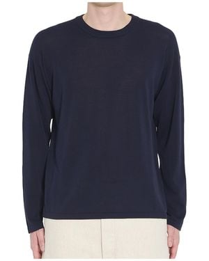 Roberto Collina Ribbed Crewneck Knitted Jumper - Blue
