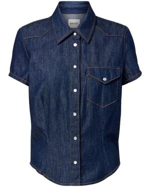 KHAITE Cavazos Denim Shirt - Blue