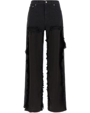 Haikure Bonnie Distressed Flared Jeans - Black
