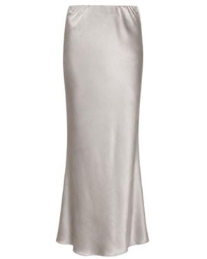 D.exterior Elastic Waist Midi Skirt - Grey
