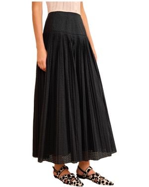 Ulla Johnson Nalla Aline Midi Skirt - Black