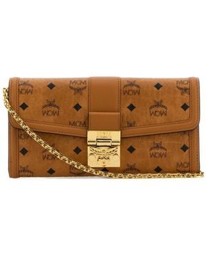 MCM Tracy Chained Wallet - Brown