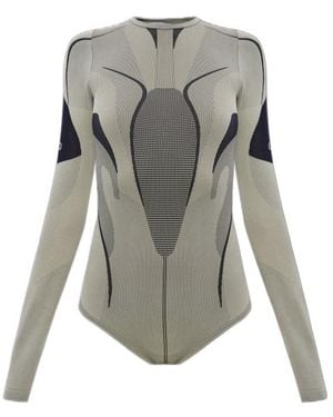 Off-White c/o Virgil Abloh Seamless Long Sleeve Bodysuit - Grey