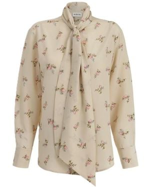 P.A.R.O.S.H. Printed Long-Sleeve Tunic - Natural