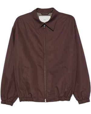 DUNST Zip-Up Collared Lightweight Jacket - Brown