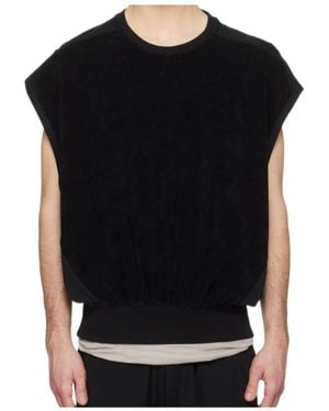Thom Krom Sleeveless Wide-Fit T-Shirt - Black