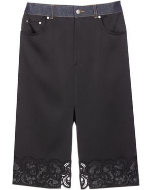 Stella McCartney Lace Panelled Skirt - Black