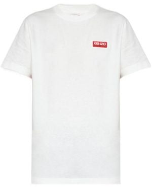 KENZO T-Shirt With Round Neck And Short Sleeves - White