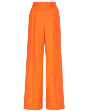 Valentino Crepe Couture Pants - Orange