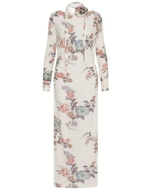 Marella Jersey Calf-Length Dress - White