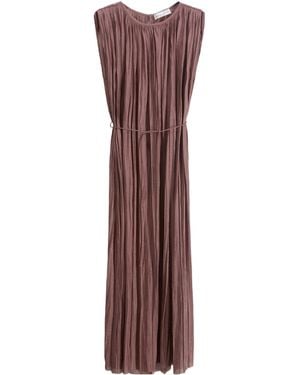 Roberto Collina Ruched Tie Dress - Brown