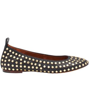 Lanvin The Studded Ballerina Flats - Brown